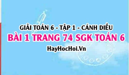 Giải bài 1 trang 74 Toán 6 Tập 1 SGK Cánh Diều